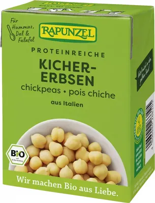 Produktbild von Rapunzel Bio Kichererbsen in aromafrischer Verpackung 380g
