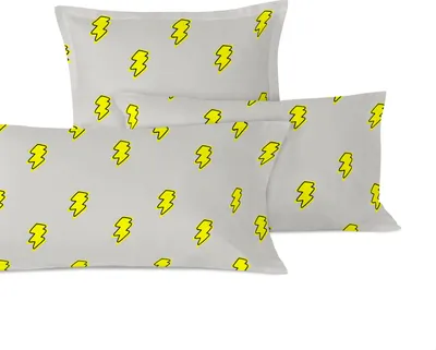 Image de Thunder Taie d'oreiller (D) 80x80 cm 100% coton Fabriqué en Europe