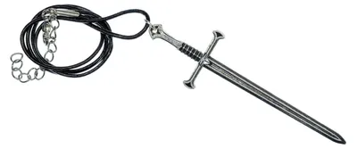 Produktbild von Schwert Kette Halskette 45cm Miniblings Leder Rollenspiel Fantasy Lederkette
