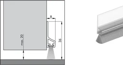 Produktbild von Türbodendichtung Komfort, transparent
