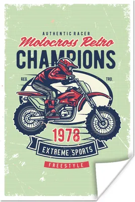 Produktbild von MuchoWow® Poster Mancave - Motor - Männer - Retro 40x60 cm - Plakate für die Wand - Poster Babyzimmer