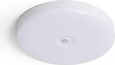 Produktbild von LED-Deckenleuchte 18W Rund Ø290 mm No Flicker mit Bewegungssensor PIR und Dämmerungssensor Weiß