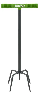 Produktbild von Kinzo Gartenkralle 96 cm - Gartenwerkzeug für Bodenlockerung, Unkrautvernichter mit Ergonomischem Griff