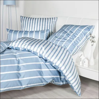 Produktbild von Bettwäsche 155x220+80x80 cm 39028-32 perlblau