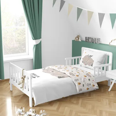 Produktbild von Babybettwäsche Little Dreamer Schlummerbär 100x135 + 40x60 cm, 2-teilig, Sterne - Wolken - Dream Big