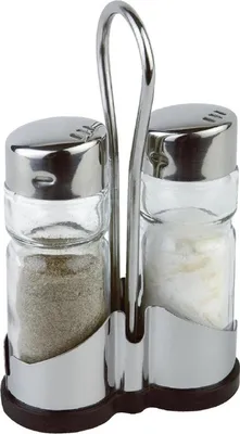 Produktbild von 10 APS Salz und Pfeffer Menage "Economic" | Glas / Edelstahl / ABS