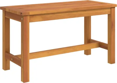 A wooden garden bench on a white background.