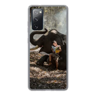 Produktbild von MuchoWow® Handyhülle Schutzhülle Hülle für Samsung Galaxy S20 FE Elefant - Junge - Buch - Wald - Tiere - Natur Silikon Softcase Handy Hülle - Abdeckung