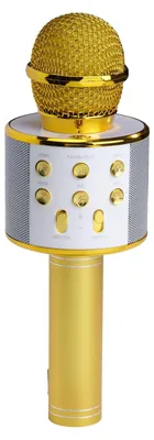 Immagine prodotto di Microfono karaoke Bluetooth con altoparlante integrato. Oro