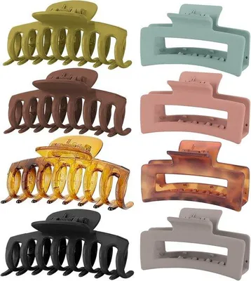 Produktbild von Famanu Haarclips 8-teilig - Antirutsch für dickes und feines Haar
