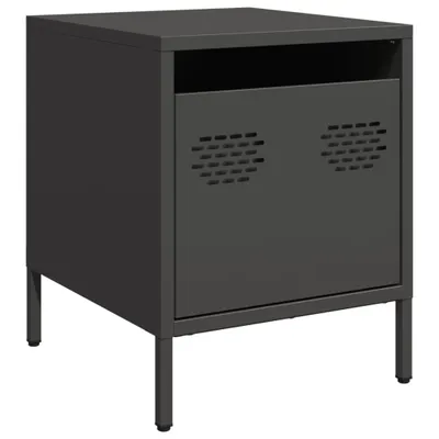 Obrázok produktu pre Nočný stolík čierny 35x39x43,5 cm oceľ