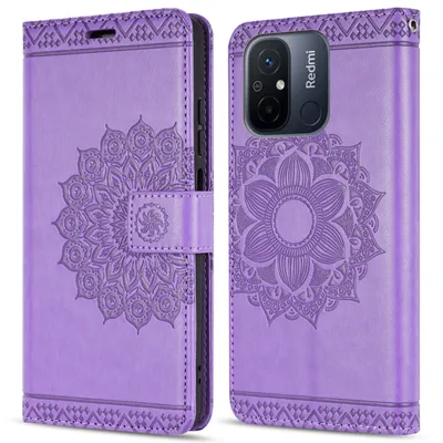 Produktbild von Hülle für Xiaomi Redmi 12C Handyhülle Handy Tasche Klapphülle Wallet Case Etui Lila