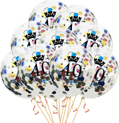 Produktbild von Oblique Unique 10x Konfetti Luftballons Zahl 40 Geburtstag Happy Birthday 40 Ballons