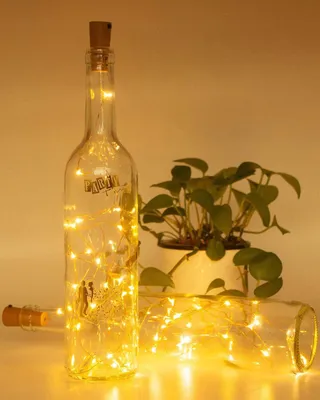 Immagine prodotto di SET DI LUCI A BOTTIGLIA 16 decorazioni neutre bianche per matrimonio