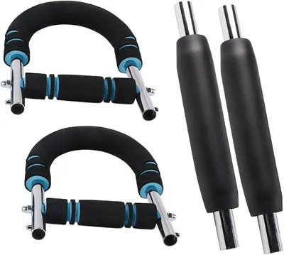 Immagine prodotto di Attrezzo per allenamento delle braccia 30-50 libbre, con regolazione per l'allenamento del petto, colore nero e blu, ideale per il fitness