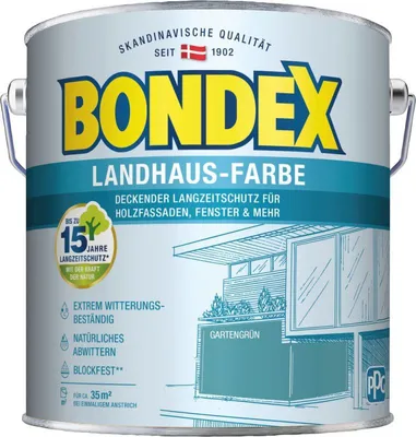 Produktbild von Bondex Landhaus-Farbe Gartengrün 2,50l - 391308