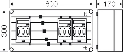 Produktbild von HENSEL HENS Mi-Nh-Lasttrennschal.Geh. MI6437 3XNH 00 3P.a. Sammelsch. 400A 5P.