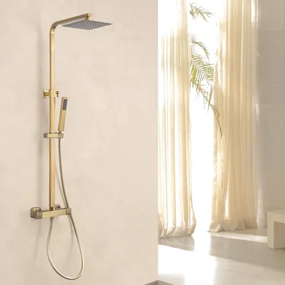 Produktbild von LOMAZOO Duschsysteme Regendusche Estrella Edelstahl Gold