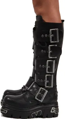 Produktbild von NEW ROCK BOOT METALLIC Schwarz