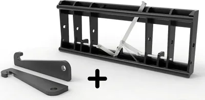 Produktbild von Joma-Tech Adapter von Radlader auf Euroaufnahme, Schnellwechsler (30x40x465mm) mechanische Verriegelung