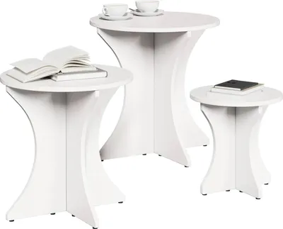 Obrázok produktu pre vidaXL Konferenčný stolík 3 ks biely