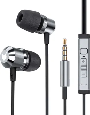 Produktbild von Mobilefox In-Ear Kopfhörer Headset Magnet Sport Design Memory Foam Ohrhörer Mikrofon Anthrazit