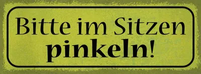 Produktbild von vianmo Holzschild 10x27 cm bitte im Sizen pinkeln Warnschild Hinweisschild