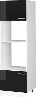 Produktbild von Mikrowellenschrank Vicco R-Line Schwarz Hochglanz 60 cm, Model 41050