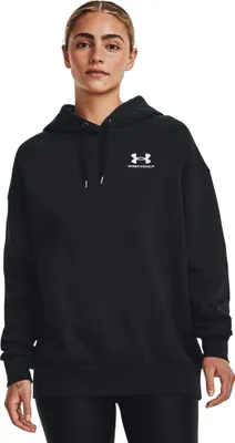 Produktbild von Under Armour Essential Fleece Os Kapuzenpullover Schwarz L Damen Schwarz L