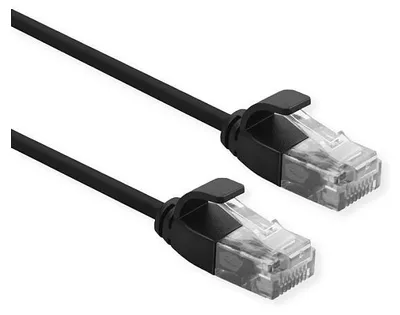 Immagine prodotto di ROLINE UTP DataCenter Patchkabel Cat.6A (Class EA), LSOH, slim, schwarz, 0,5 m