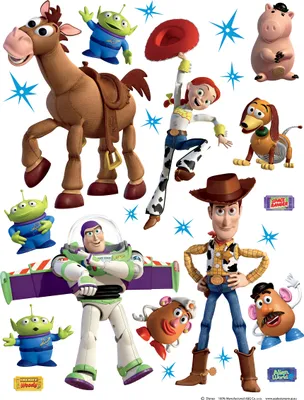 Produktbild von Disney Wandtattoo Toy Story Braun, Weiß und Lila - 600139 - 65 x 85 cm