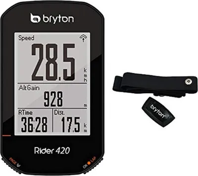 Produktbild von Bryton 420h Fahrer mit Cardio-Band, Schwarz, 83.9x49.9x16.9