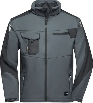 Produktbild von Workwear Softshell Jacket - STRONG - carbon/black, Gr. M