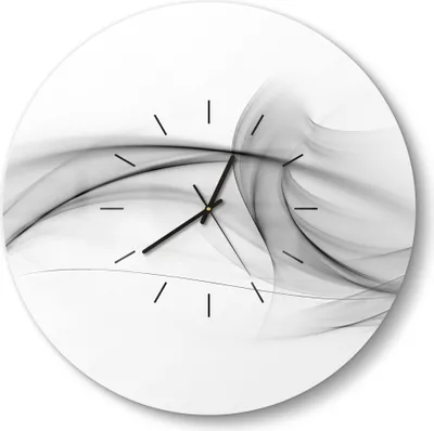 Produktbild von DEQORI Glasuhr Ø50 cm Modern 'Rauchige Nebelschwaden' Wanduhr Glas Uhr Design leise