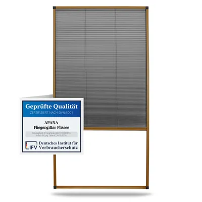 Produktbild von Fliegengitter Insektenschutz Dachfenster Plissee Alurahmen Bausatz,Farbe:braun (RAL8001),Größe (Breite x Höhe):80 x 160 cm