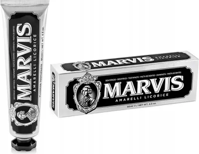 Zdjęcie produktu dla Marvis Fluoride Toothpaste Pasta do zębów z fluorem Amarelli Licorice, 85 ml