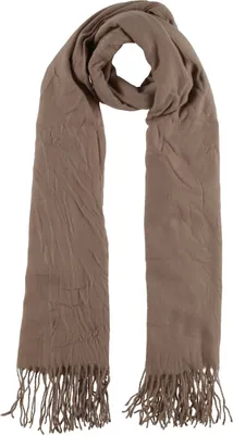 Produktbild von XXL Schal Damen Schultertuch Halstuch Stricktuch mit Fransen Braun