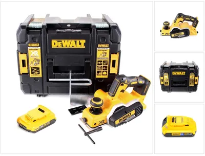 Zdjęcie produktu dla Strugarka akumulatorowa DeWalt DCP 580 NT 18V 82mm + 1x akumulator 2.0Ah + TSTAK - bez ładowarki