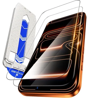 Obrázok produktu pre Ochranná fólia na obrazovku pre iPhone 17 Pro, 2 kusy, tvrdosť 9H+, ochrana proti odpočúvaniu, vysoká priehľadnosť (HD), kompatibilná s puzdrami