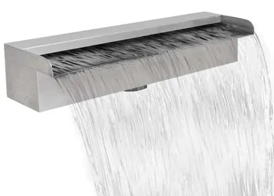 Obrázek produktu pro vidaXL Bazénová fontána s vodopádem Obdélníková nerezová ocel 45 cm