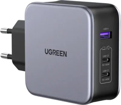 Produktbild von UGREEN USB-A+2*USB-C 140W GaN Rychlonabíječka s C/C kabel 2 m