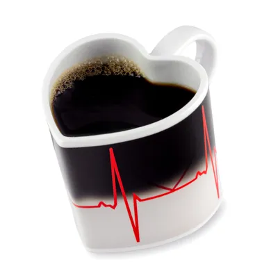 Produktbild von Überraschende thermosensitive Tasse - Herzschlag - Geschenk für sie - Valentinstag
