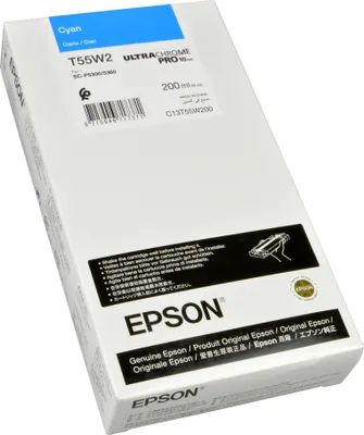 Produktbild von Epson C13T55W200, Cyan, Tinte auf Pigmentbasis, 200 ml, 1 Stück(e), Einzelpackung