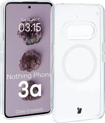 Produktbild von Bizon Case CrystalO Magnetic Nothing Telefon (3a) klar