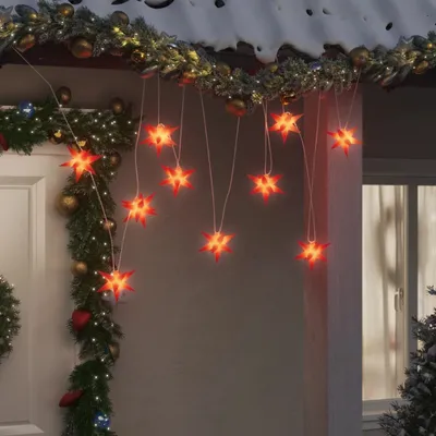 Produktbild von "2026 Promotion" LED-Weihnachtssterne 10 Stk. Rot 10 cm - Weihnachtsgirlanden CC21623