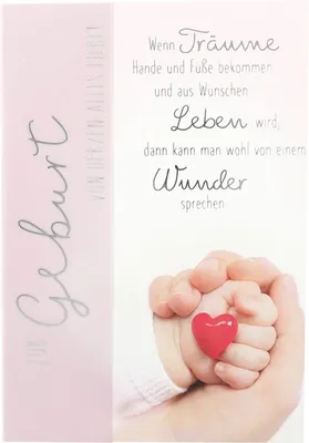 Produktbild von 1 xGeburtstagskarte 55/Zur Geburt von Herzen alles Liebe