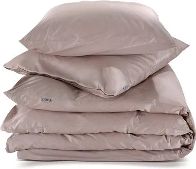 Produktbild von Famanu Kissenbezug 100% Baumwollsatin - Atmungsaktiv und Kühl - 40 x 80 cm - Taupe