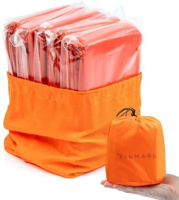 Immagine prodotto di 5 sacchi bivy di emergenza leggeri e impermeabili - sacco a pelo sopravvivenza coperta di emergenza sacca bivy all'aperto - zaino di emergenza