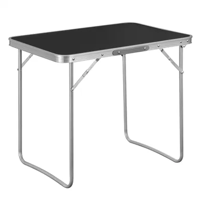 Immagine prodotto di Tavolo pieghevole da campeggio con maniglia per il trasporto | Nero | 70x50x60 cm