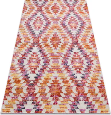 Produktbild von Modern Teppich MUNDO D7591 Diamanten 3D Outdoor rosa / beige Mehrfarben 160x220 cm